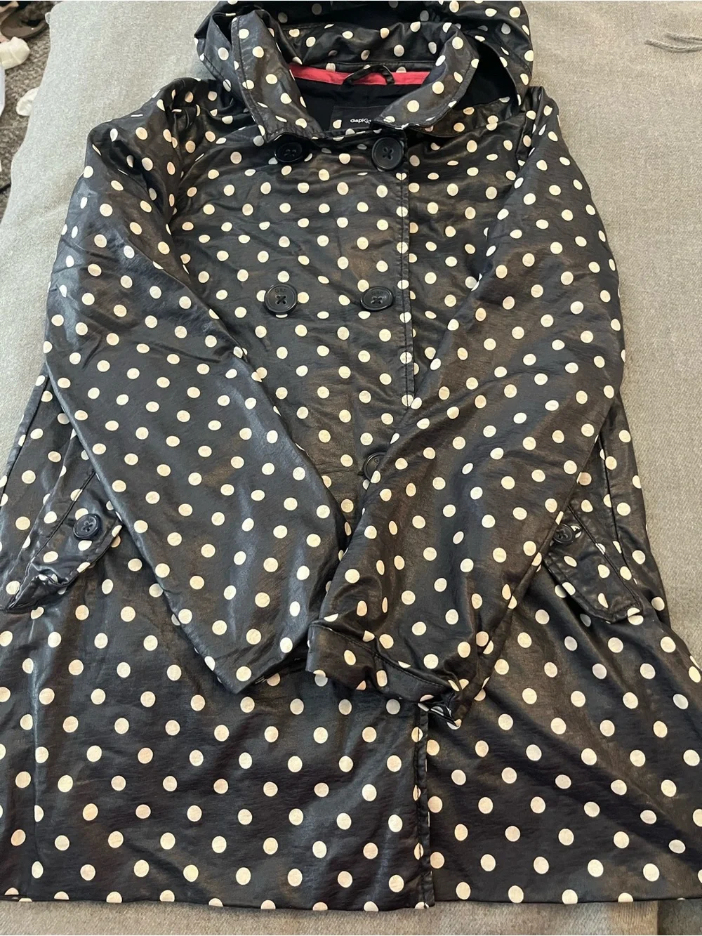 GAP Kids Navy Jacket with White Polka Dots